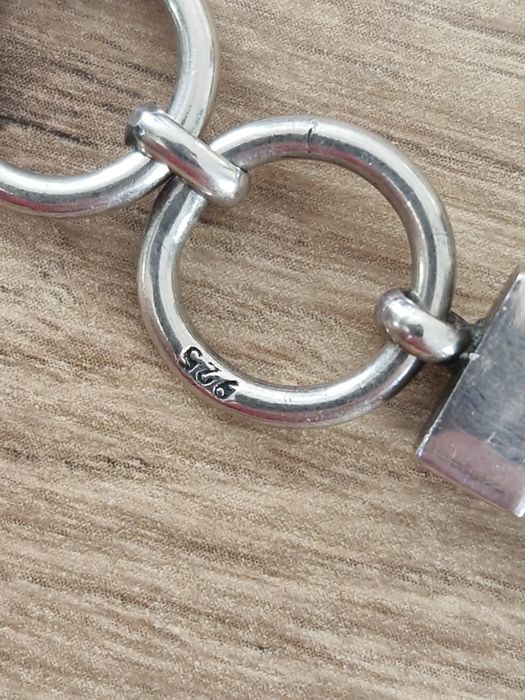 Piękna stara bransoletka srebrna z turkusem