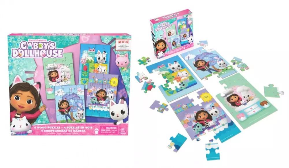 Puzzle 4W1. Koci Domek Gabi. Spin Master. Nowy Produkt