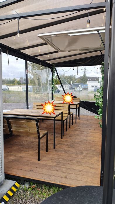 Zadaszenie, pergola z dachem i podłogą