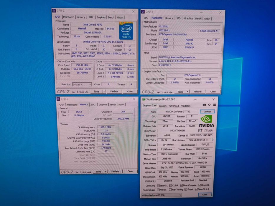 Komputer Fujitsu P720 E85+ i5 16gb gt730