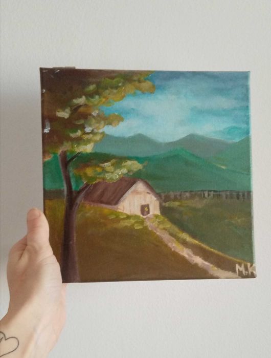 Obrazek akryl, domek