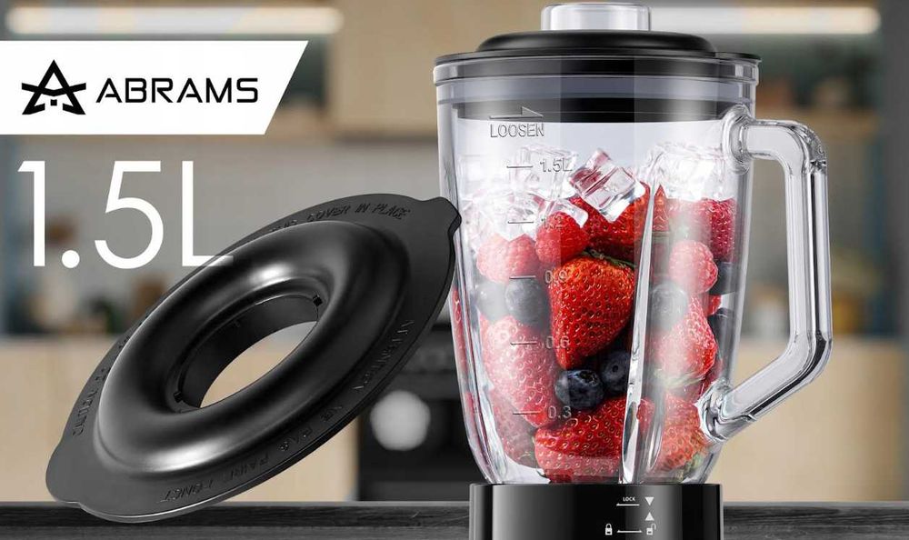 Blender Kielichowy 1500W Mikser 1,5l Bidon 600Ml Ostrza Tytanowe