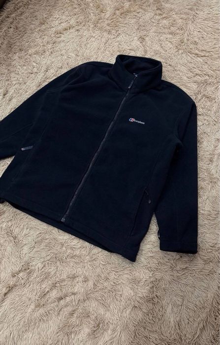 Тёплая Чёрная флисовая кофта флиска berghaus бергхаус оригинал xxl 2xl