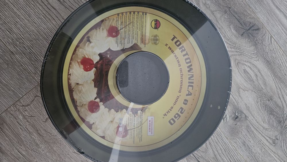 Tortownica 26 cm snb czarna z warstwą ochronną non stick blacha ciasta