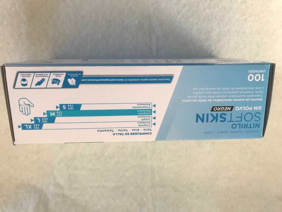 Luvas Nitrilo Softskin Preto Sensitive