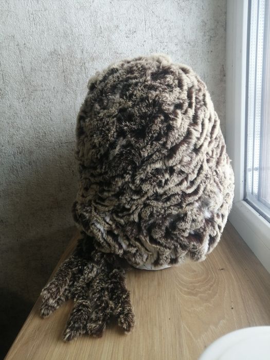 Шапка зимова шиншила хутро