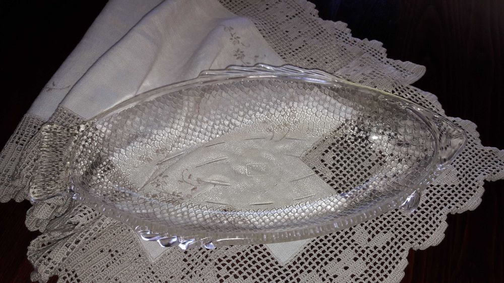 Travessa/prato de vidro para ir ao forno