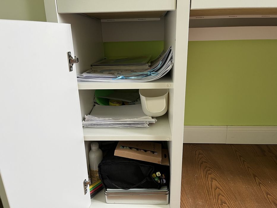 Biurko Micke Ikea białe kratka 105 50