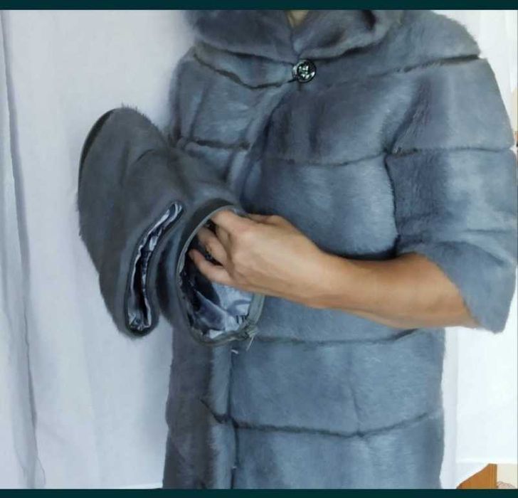 Полушубок-трансформер "Снежная королева", р.48-50