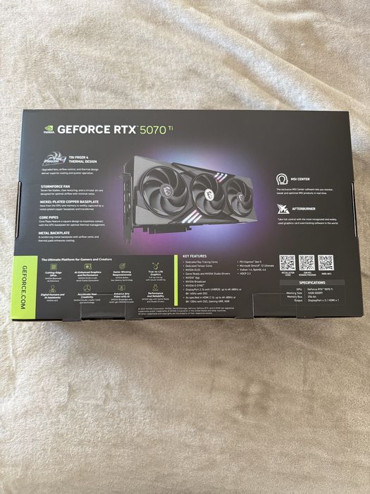 RTX 5070ti da MSI gaming trio oc 16GB GDDR7 DLSS4