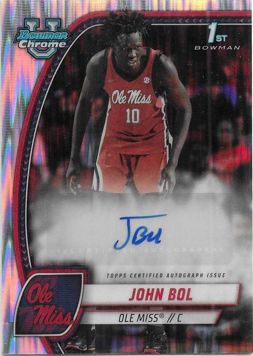 Karta NBA z autografem John Bol 2024-25 Bowman Refractor auto