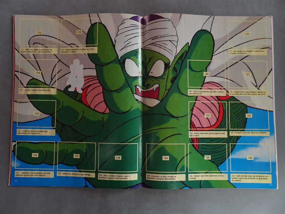 Caderneta de cromos Dragon Ball Z Panini (tem 10 cromos)