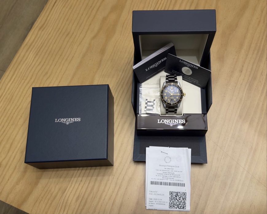 Longines Spirit Zulu Time Aço/Ouro