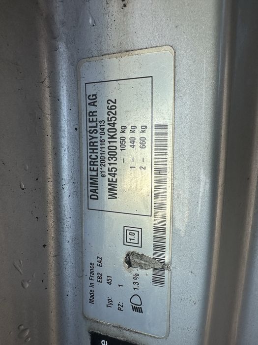 Smart Fortwo 0.8 CDI 2009 w całości na części