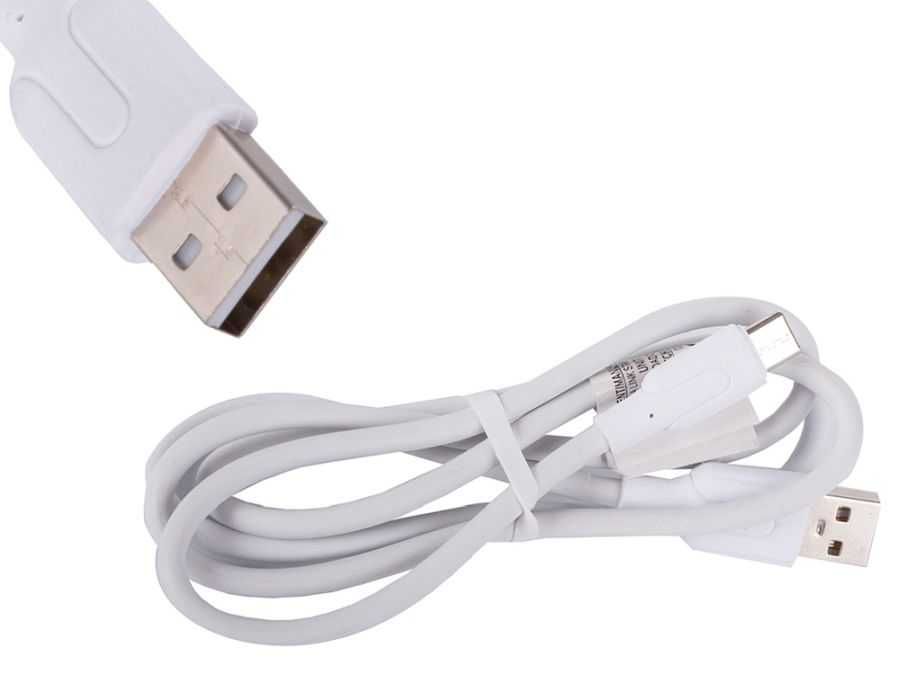 Mocny kabel przewód typ usb A-usb C ładowanie telefonu i transfer biał