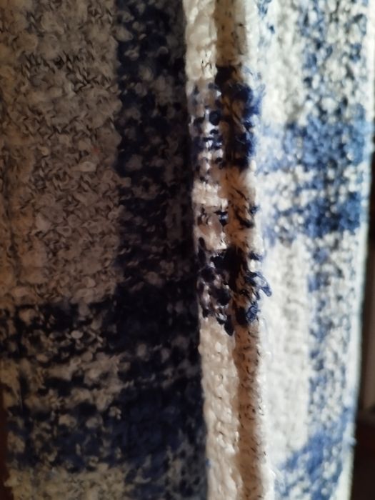 Długi szal szaro/granatowy