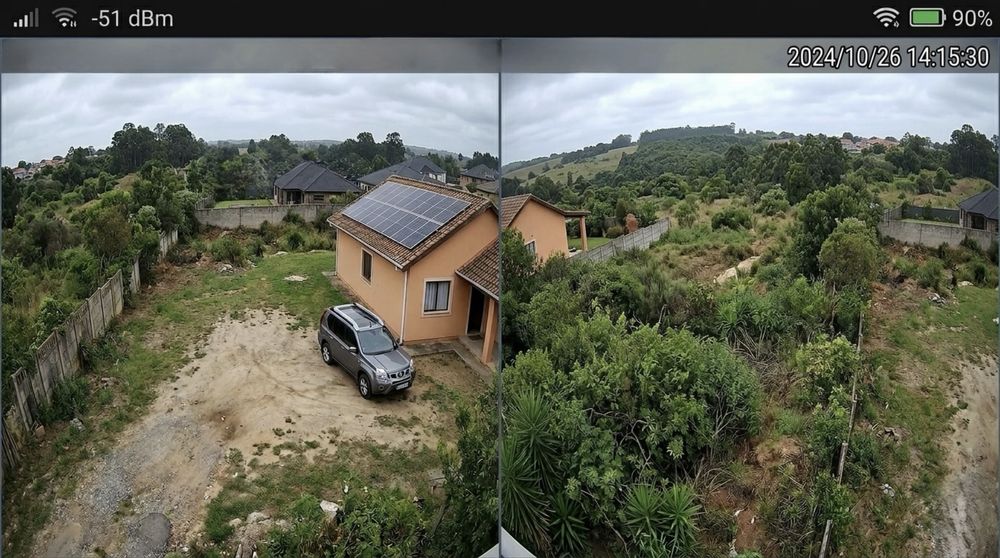 Câmara SIM card lente dupla (2 câmaras em 1) - Bateria e painel solar