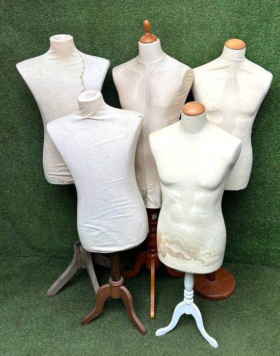 manequins de costura antigos, com base, tamanho adulto