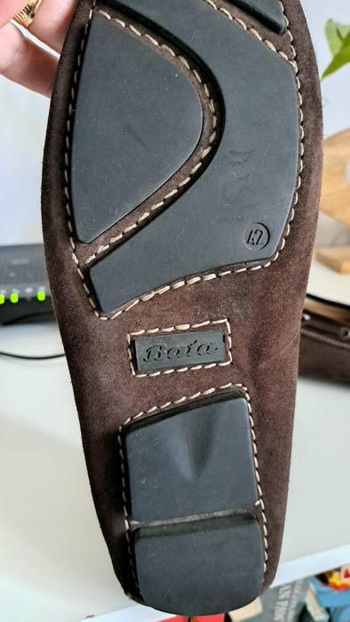 Mokasyny skórzane męskie Bata