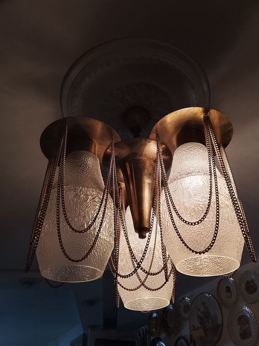 Lampa wisząca PRL