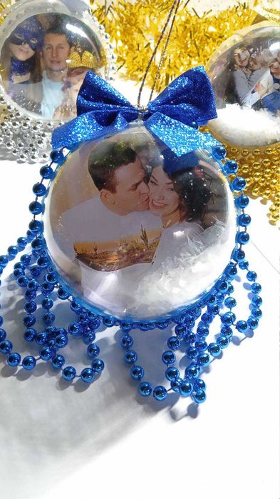 Фото шар на ёлочку))