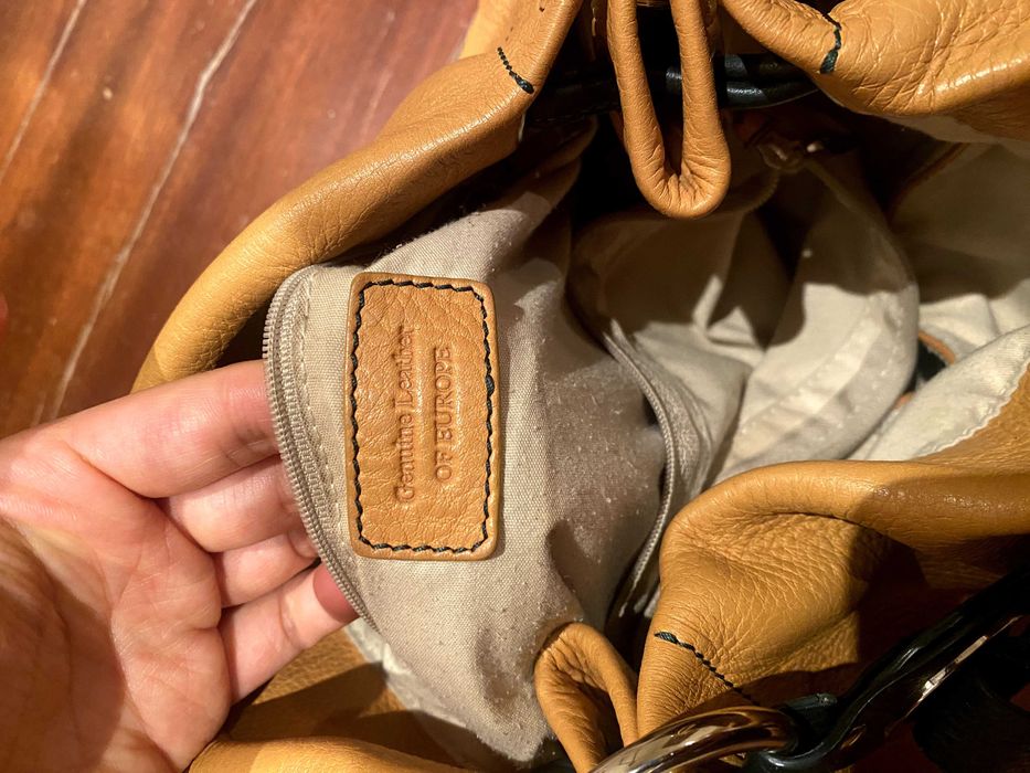 Genuine Leather Bag (Mala em couro europeu genuíno com alça resistente)