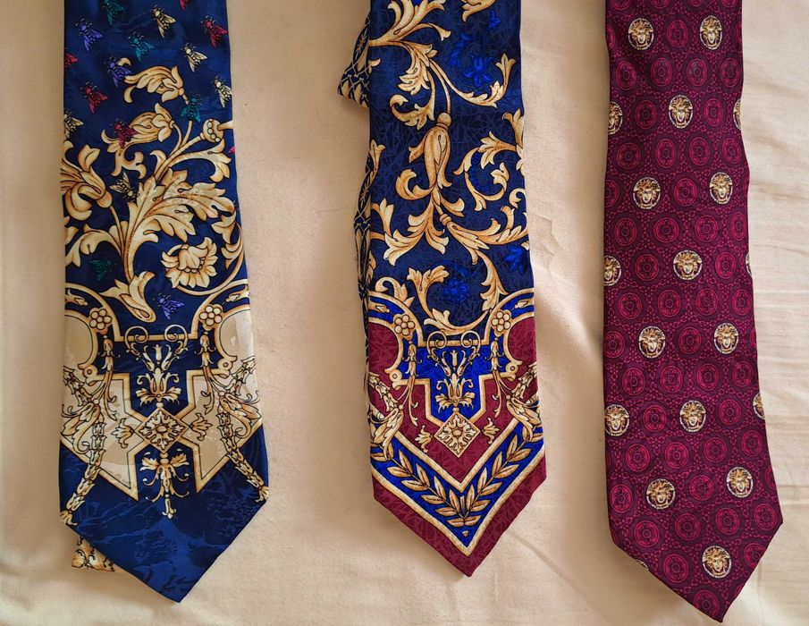 Krawaty Gianni Versace,  vintage  - 6 szt , jedwab