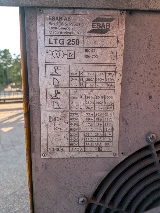 Tig DC esab ltg 250