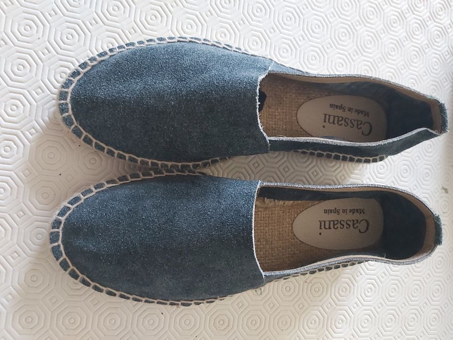 Blue Rope and Leather Espadrilles, New