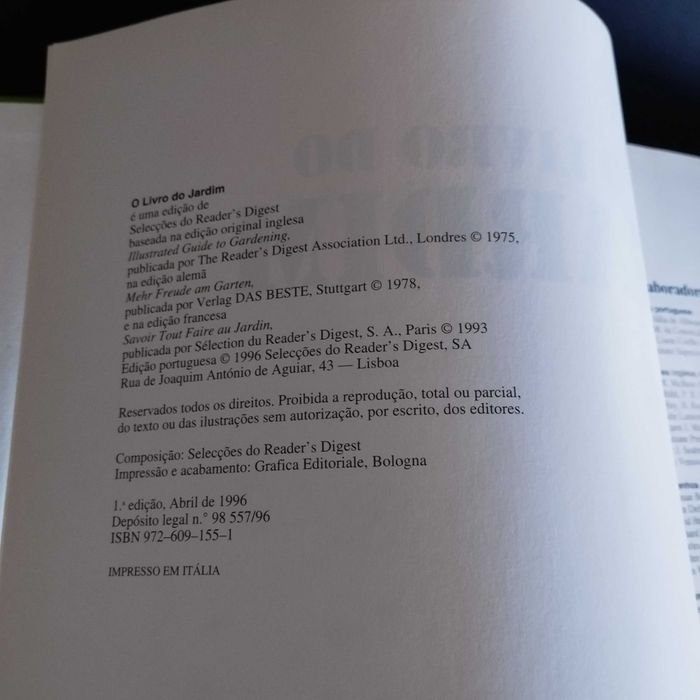 O Livro do Jardim Selecções Reader's Digest

50 €