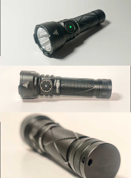 4-diodowa latarka, poręczna, zbalansowana, poprawiona, 4500LM, ->500m