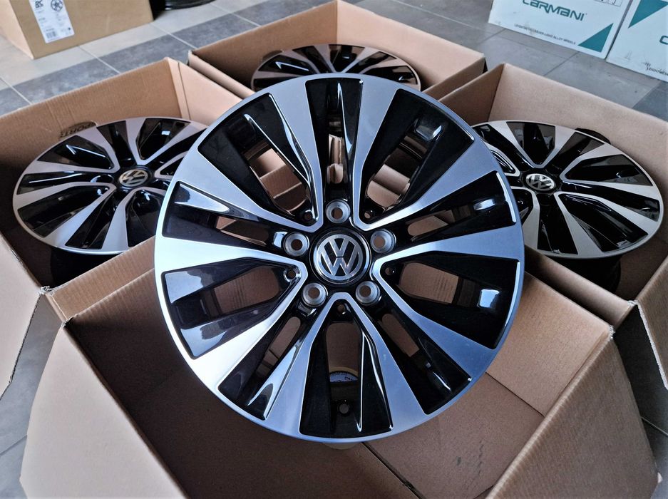 Alufelgi 16 5x112 VW Golf Passat Touran Jetta Caddy Tiguan Czarne 311#