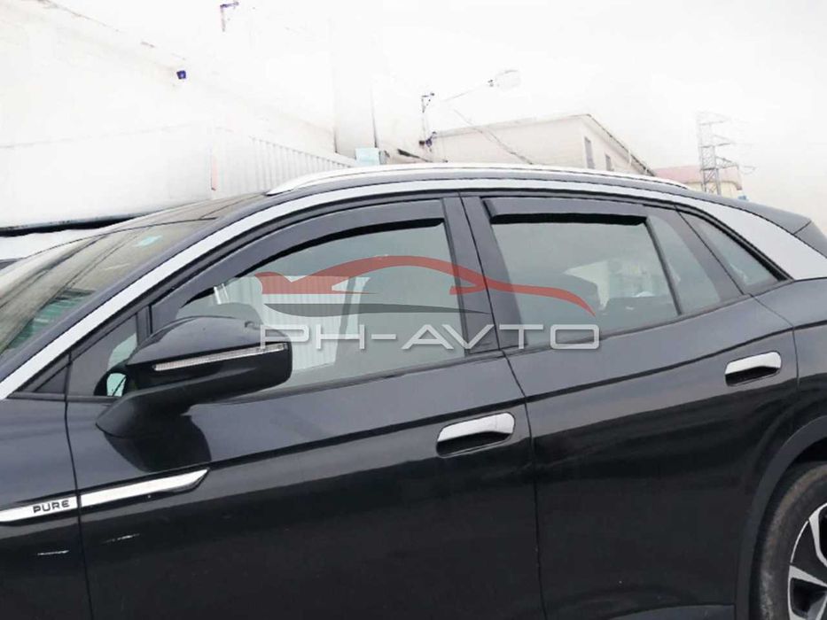 Вітровики вставні VW id.4 id4 Дефлектори вікон id.4 Ветровики