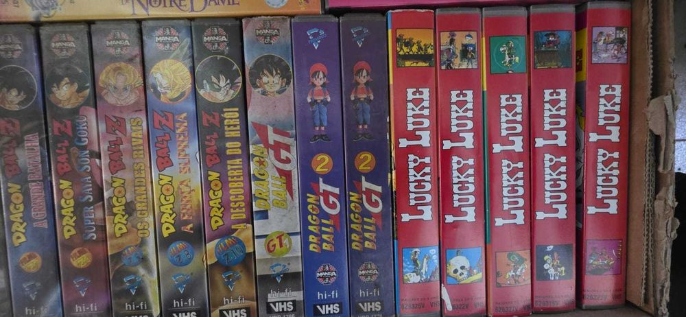 Lote Vhs Infantil 8 (dragon ball etc)- Ver lista Abaixo - PROMOÇÂO 1 €