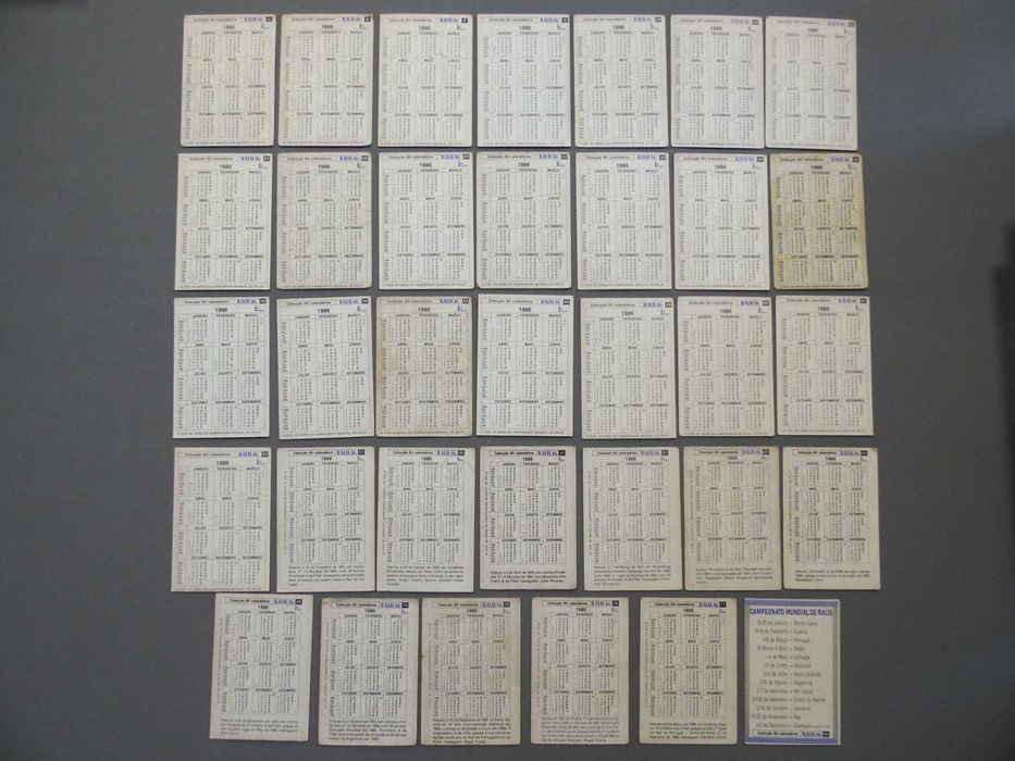 Lotes de Calendários de Bolso Rali