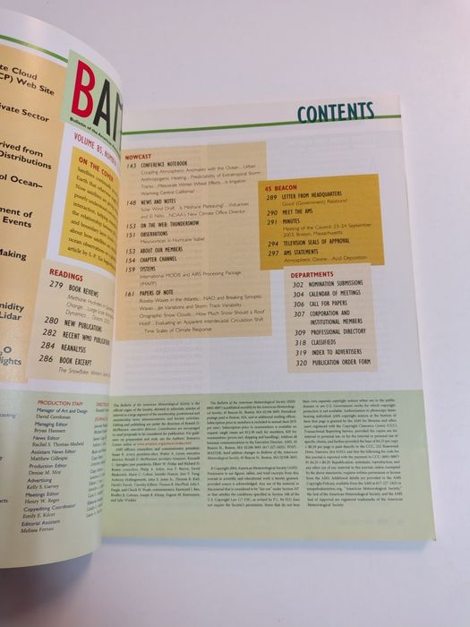 BAMS - Bulletin of The American meteorological society

Volume 85 Num