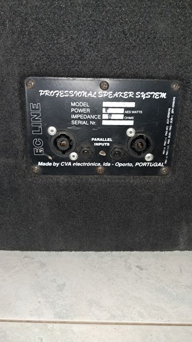 Colunas CVA Fullrange 800W RMS