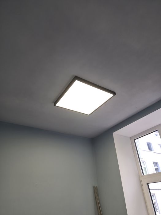 Plafon LED czarny kwadrat 60cm