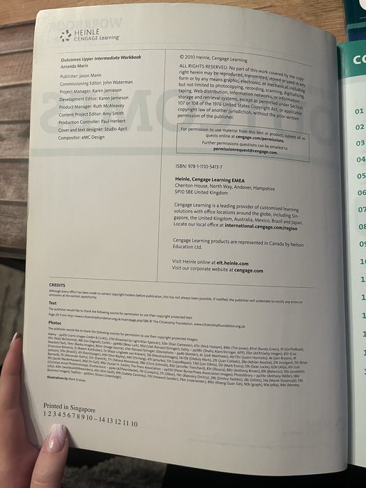 Komplet podręcznik plus ćwiczenia outcomes upper intermediate workbook