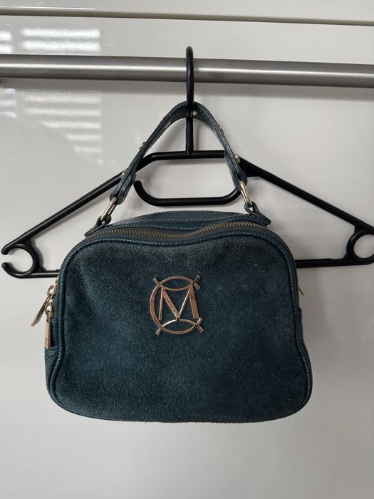 Kuferek torebka szmaragd massimo contti skora