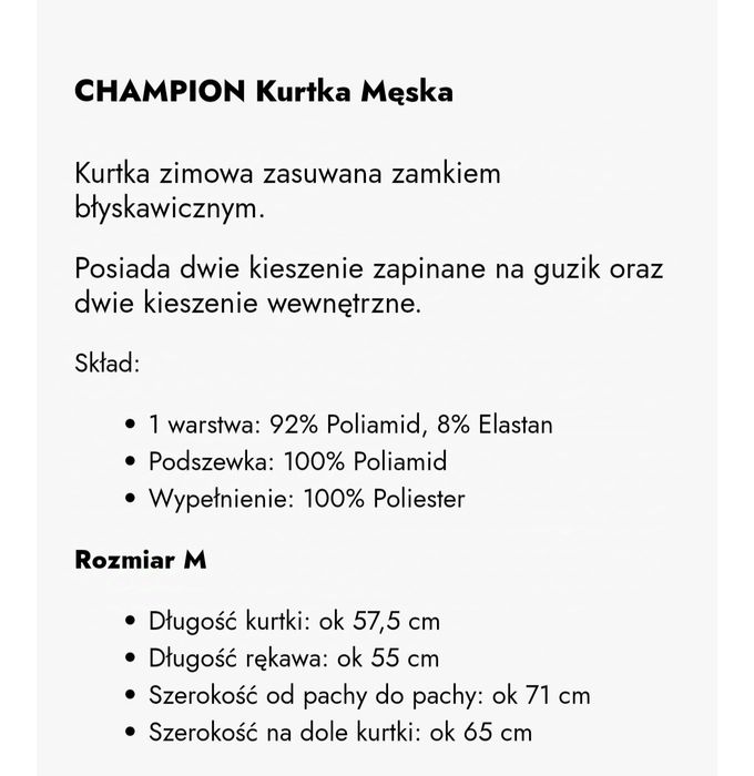 Kurtka zimowa Champion r. 176
