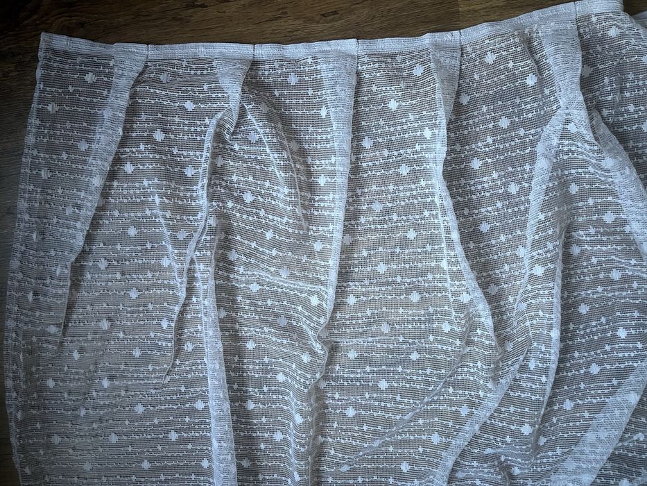 Firany białe długie