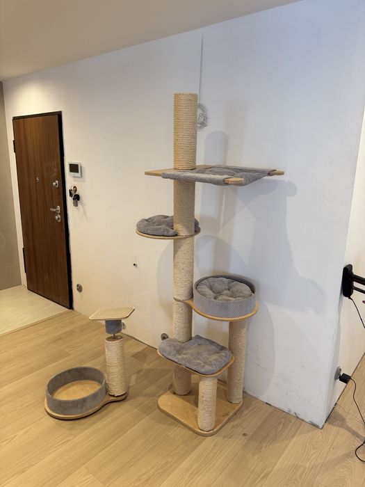 Drapak Sufitowy Dla Kota Rozporowy 5 Legowisk + GRATIS