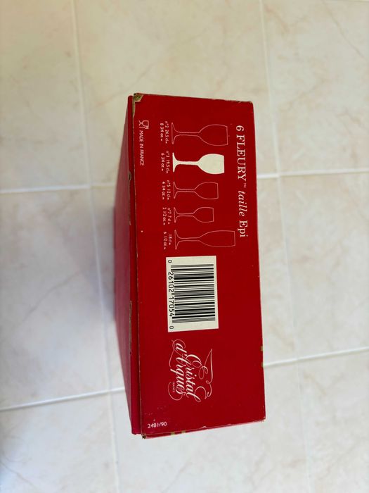 Fleury Taille Epi by Cristal D'Arques n3 taças de vinho