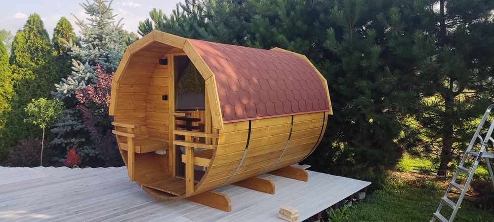 Sauna ogrodowa beczka