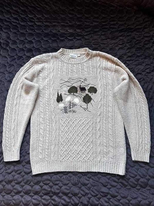 Sweter vintage Cappuccini haft cottagecore 90s unisex