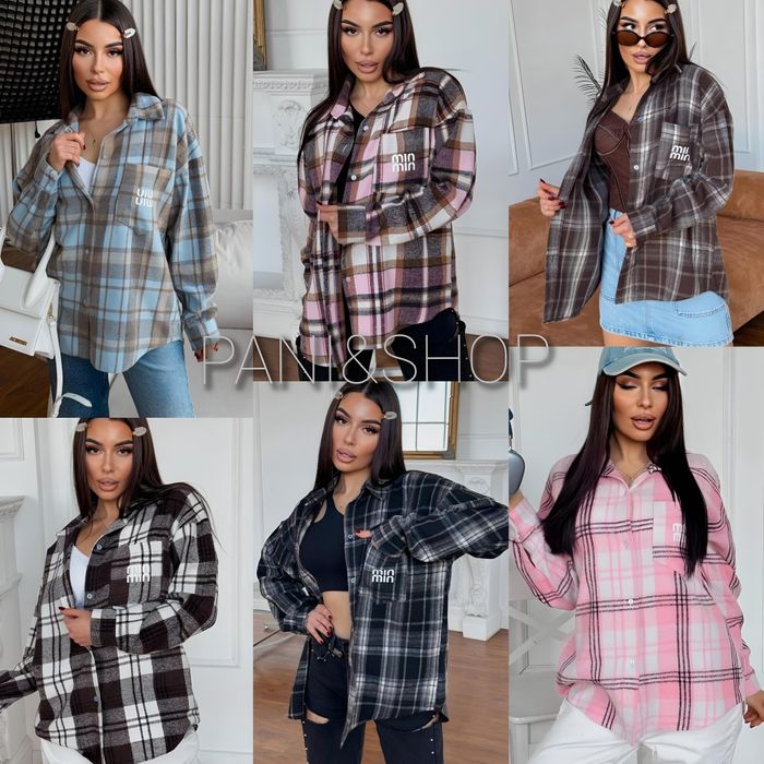 ‼️Байкова сорочка в клітинку. ОПТ та роздріб. Розм: S/M, L/XL