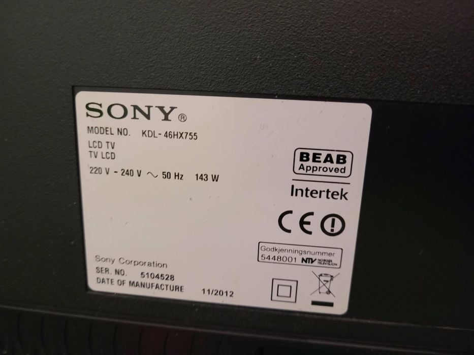 Telewizor  Sony bravia kdl 46hx755