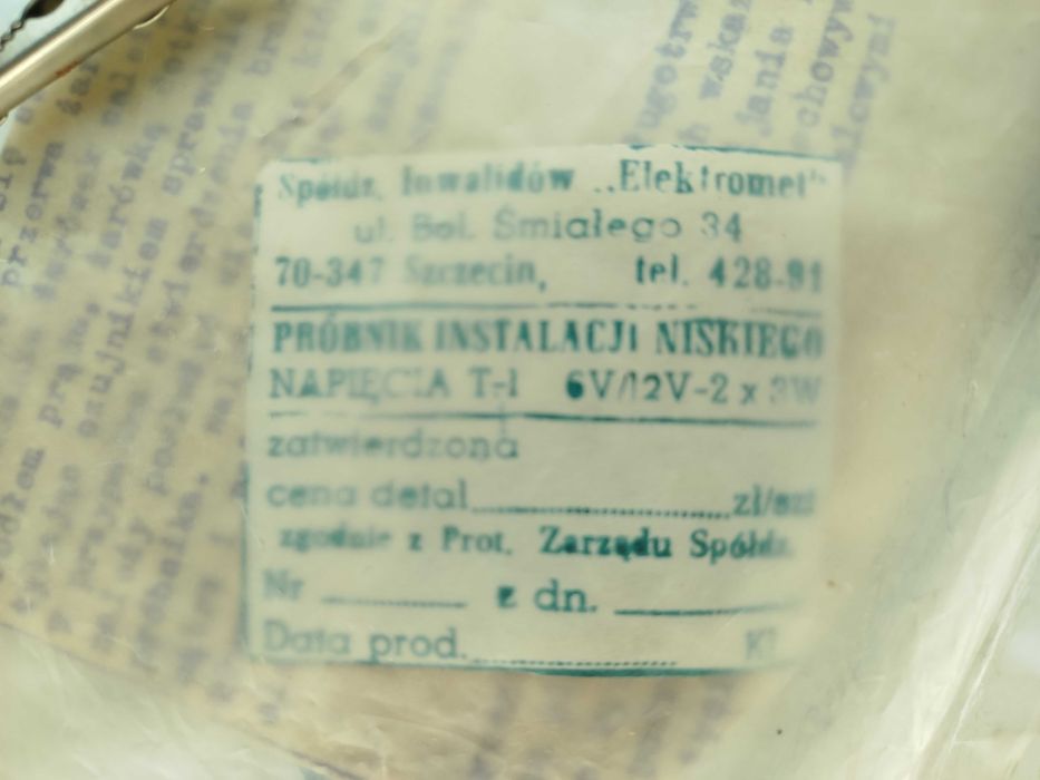 Próbnik Miernik Instalacji niskiego napięcia PRL  SI Elektromet