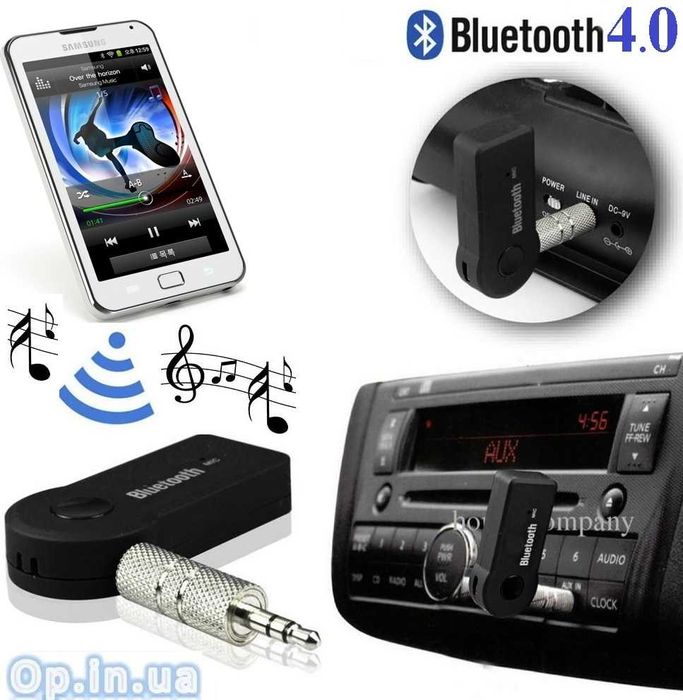 Блютуз аудио ресивер Bluetooth 4.0 ресивер AUX  Свободные руки